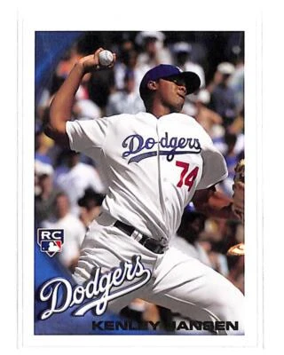 2010 Topps Update #US-114 Kenley Jansen RC Rookie Los Angeles Dodgers ERROR Card - Image 1 of 3