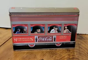 Funivia Coca-Cola vintage in latta dipinta forma treno 8 1/2" x 5 1/2" - Foto 1 di 6