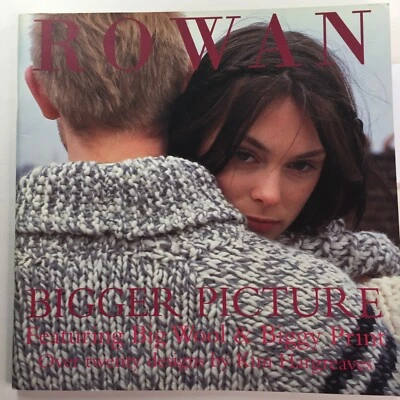 Rowan Bigger Picture Ladies Mens Hargreaves 20 Designs Sweater Knitting Patterns - Image 1 of 4