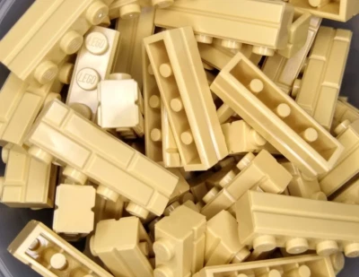 LEGO Lote de 10 Ladrillos Perfil Albañilería 1x4 Bronceado Edificio 15533 NUEVO Foto 1 de 3