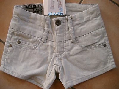 (C824) Imps & Elfs Girls Hose 5 Pocket Jeans Hot Pants Slim Fit bleached gr.116 - Bild 1 von 2