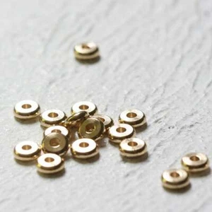 40 Stück massive rohe Messing Rondelle Abstandhalter - 6x2 mm (CW-4327C) - Bild 1 von 3