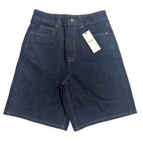 New ME+EM Women’s Denim Bermuda Short - Rinse Wash Blue - Size 26 - Picture 1 of 10