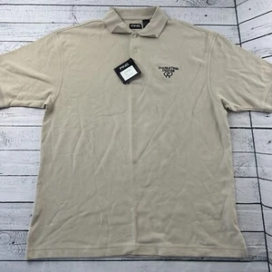 NEW PING Doubletree Inverness Denver Short Sleeve Golf Polo Men's Large Beige - Picture 1 of 6