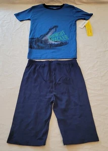 Carters Gator Midnight Snacker Pajama Short Sleeve/Shorts 2 Pc. Boys Size 12 - Picture 1 of 19