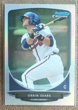2013 Bowman Chrome Draft Refractor Orrin Sears Atlanta Braves #BDPP116