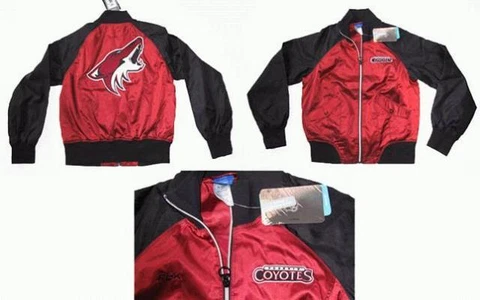 RBK ARIZONA COYOTES WOMEN'S SHINY SATIN JACKET LARGE Cover