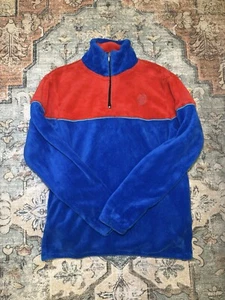 Odd Future 1/4 Zip Pullover Sweatshirt Red Blue Size Medium Tyler the Creator - Picture 1 of 7