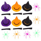 6pcs Halloween Hair Clips Witch Hat Alligator Hairpins