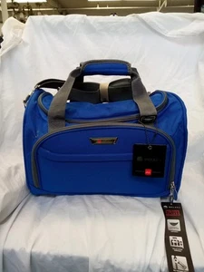 NWTS Delsey Blue Carry-On Weekender Travel Duffle Gym Overnight Bag w/ Strap - Picture 1 of 6