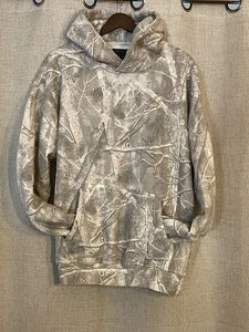 Sweat à capuche homme Abercrombie & Fitch Essential Popover gris clair camouflage moyen neuf sans étiquette - Photo 1/3