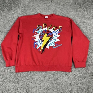 VTG Lightning Bolt Sweatshirt Mens XL Crewneck Graphic SPIKE Surf Made in USA - Picture 1 of 16