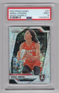 2024 PANINI PRIZM WNBA AERIAL POWERS WHITE SPARKLE PRIZM SP PSA 9 - Picture 1 of 1