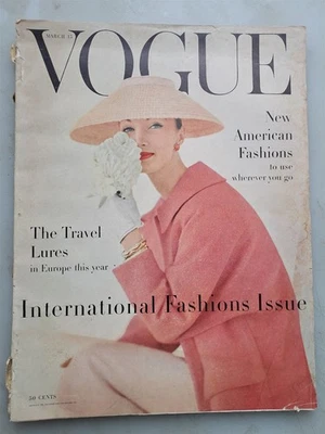 Vogue Magazine March 15, 1956 Issue - International Fashions Issue - Image 1 of 3