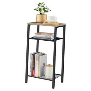 3 Tier End Table, Telephone Table, Tall Side Table with Storage, Small - Picture 1 of 7