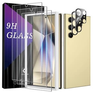 3+2 Pack for Galaxy S24 Ultra Screen Protector with Easy Fit Tool, [Fully Sup... - Photo 1 sur 8