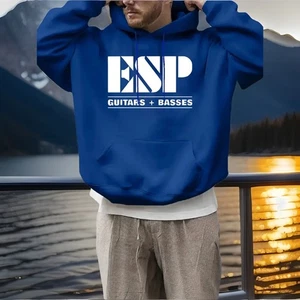 Kapuzensweatshirt Hoodie Herren XL Neu mit Gitarrenlogo Blau 🎸 - Bild 1 von 7