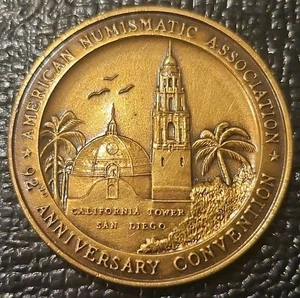 1983 AMERICAN NUMISMATIC CONVENTION MEDAL COIN TOKEN ANA SAN DIEGO CA 92ND - Picture 1 of 6