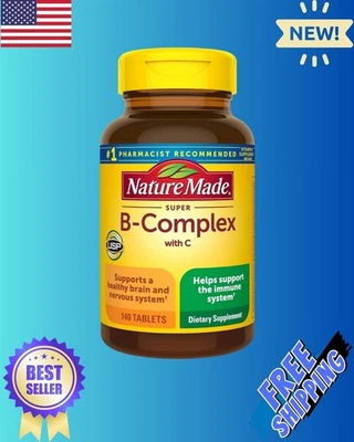 Complejo Super B Nature Made con Vitamina C y Ácido Fólico, 140 Comprimidos, 140 Días Foto 1 de 4