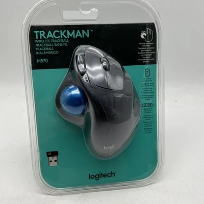 Logitech M570 Wireless Trackball Mouse - New/Sealed Trackman - Image 1 of 4