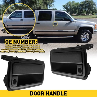 Manija de puerta exterior exterior de auto delantera L+R para Chevrolet C2500 Scottsdale 88-92 Foto 1 de 4