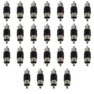 Paquete de 25 conectores de barril de níquel RCA RCA100-BM Install Bay macho a macho Foto 1 de 3