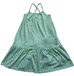Gap Dress Girls Large Green Criss-Cross Back Tiered Adjustable Straps Summer - Picture 1 of 10