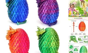 4PCS 3D Printed Dragon Eggs with Dragon Inside Easter Basket Essentials Mini - Picture 1 of 7