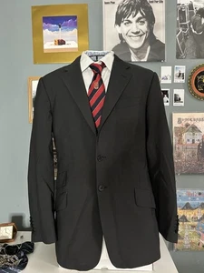 Paul Smith Black Mohair Wool Mix Blazer Floral Lining Made In Italy Size 40R - Picture 1 of 15