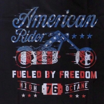 American Rider Fueled By Freedom Black No Sleeve Muscle Shirt Men Med Bikers NWT - Image 1 of 4