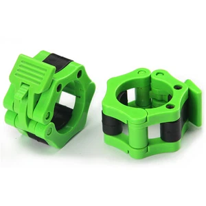 50mm A Pair Lock Jaw Collars Olympic Barbells Muscle Clamp Bar Lockjaw 2''Green - Picture 1 of 4
