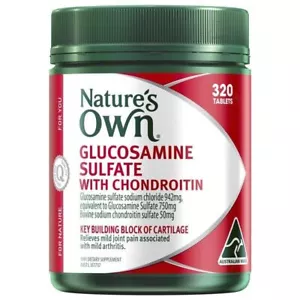 Nature's Own Glucosamine Sulfate With Chondroitin No Added Sugar 320 Tablets - Picture 1 of 2