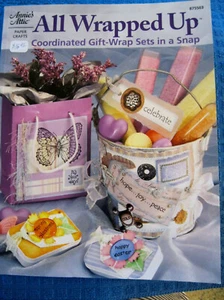 Annies Attic 875503 ALL WRAPPED UP paper Gift Wrap 96pg soft cover book 2005 - Picture 1 of 9