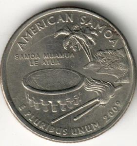 USA - 2009P - Washington ¼ Dollar - American Samoa - Rare - #10387 - Picture 1 of 2
