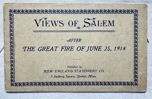 CA 1915 ORIGINAL FOLIO VIEWS OF SALEM AFTER THE GREAT FIRE OF JUNE 25 1914 - Picture 1 of 6