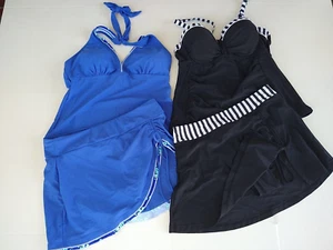 Yonique & Rekata 2pc Athletic Tankini Swimsuit M Boy Shorts/tankini Skirts NEW - Picture 1 of 20