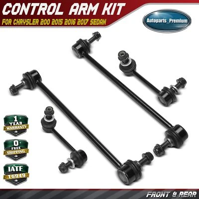4Pcs Front & Rear Sway Bar Link Kit for Chrysler	200 2015 2016 2017 68241055AD - Image 1 of 4