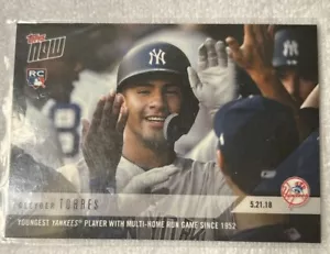 2018 TOPPS NOW #236 GLEYBER TORRES JÜNGSTES YANKEES MULTI-HR SPIEL SEIT '52 RC - Bild 1 von 2