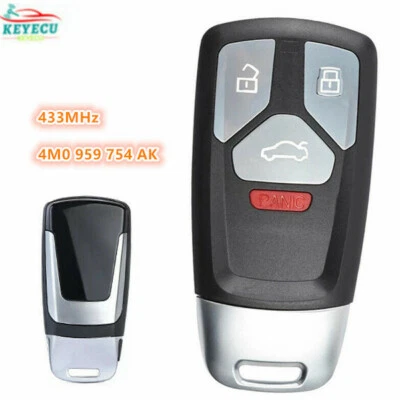 4M0 959 754 AK for Audi A3 TT R8 2017 2018 2019 Smart Remote Key Fob 433MHz - Image 1 of 4