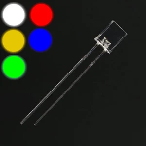 Clear Rectangle LED 2x3x4mm/2x5x7mm Red White Blue Yellow Green Emitting Diodes - Picture 1 of 7