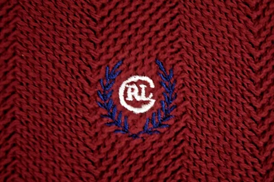 Vintage Sweater Chaps Ralph Lauren Size L 90s Burgundy Cotton Knit Made USA NWT - Image 1 of 4