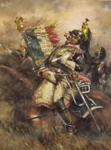 TOILE TABLEAUX guerre bataille soldat empire napoléon cavalerie 50X70 CM - Imagen 1 de 4