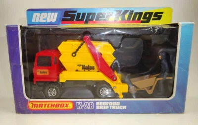 Matchbox Superking K-28 Bedford Skip Truck "Hales Container" ROT top in Box - Bild 1 von 4