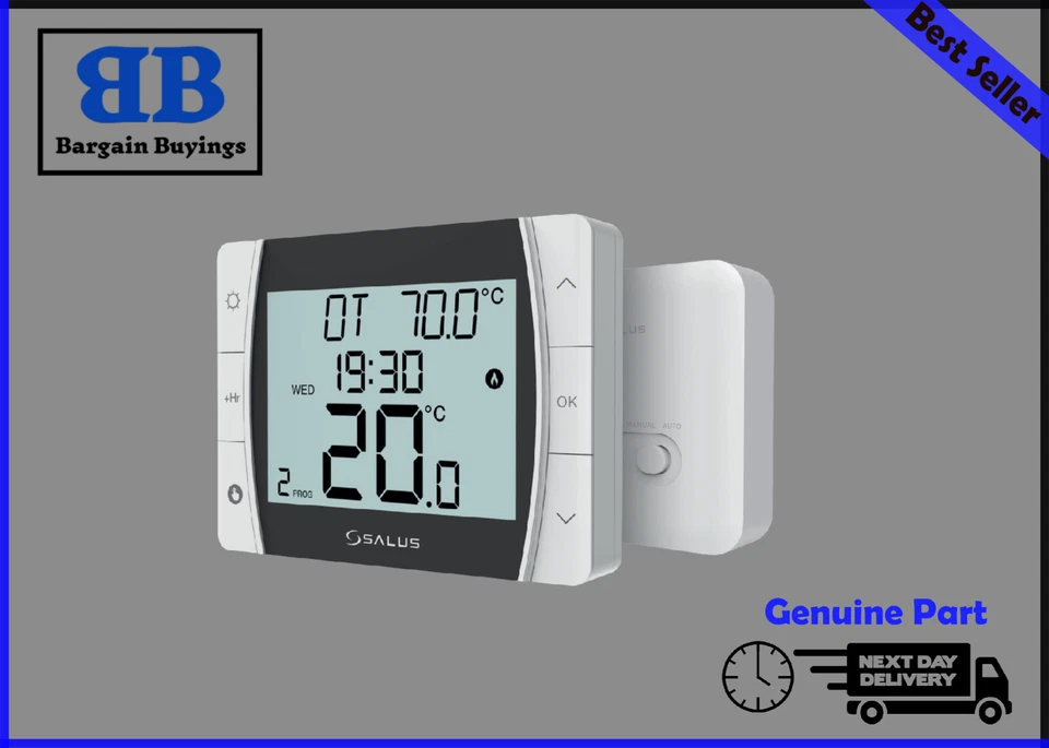 Salus DT600RF OpenTherm Wireless Programmable Thermostat - Boiler Plus Compliant - Image 1 of 1