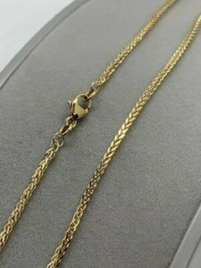 Cadena de espiga de oro amarillo de 9 quilates de 2 mm con corte de diamante de 16"/40 cm (GFSP40) - Imagen 1 de 3