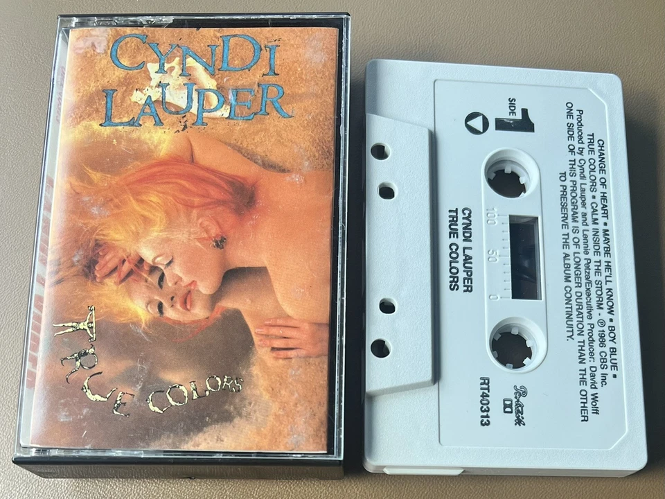 Cyndi Lauper True Colors 1986 Portrait Records Cassette Tape - Image 1 of 1