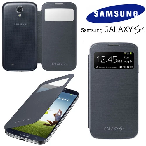 GENUINE SAMSUNG GALAXY S4 S VIEW FLIP COVER CASE ORIGINAL - Image 1 of 1
