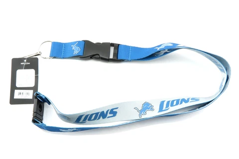 DETROIT LIONS NFL Football Officially Licensed Team Colors Reversible Lanyard Cover
