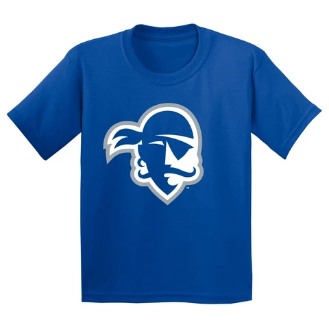 Seton Hall Pirates Primary Logo - University College Team Youth T-Shirt - Royal Cover
