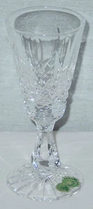 WATERFORD CRYSTAL LISMORE PATTERN WHITE WINE 2 OUNCE SIZE GLASS SIGNED NEW - Picture 1 of 1